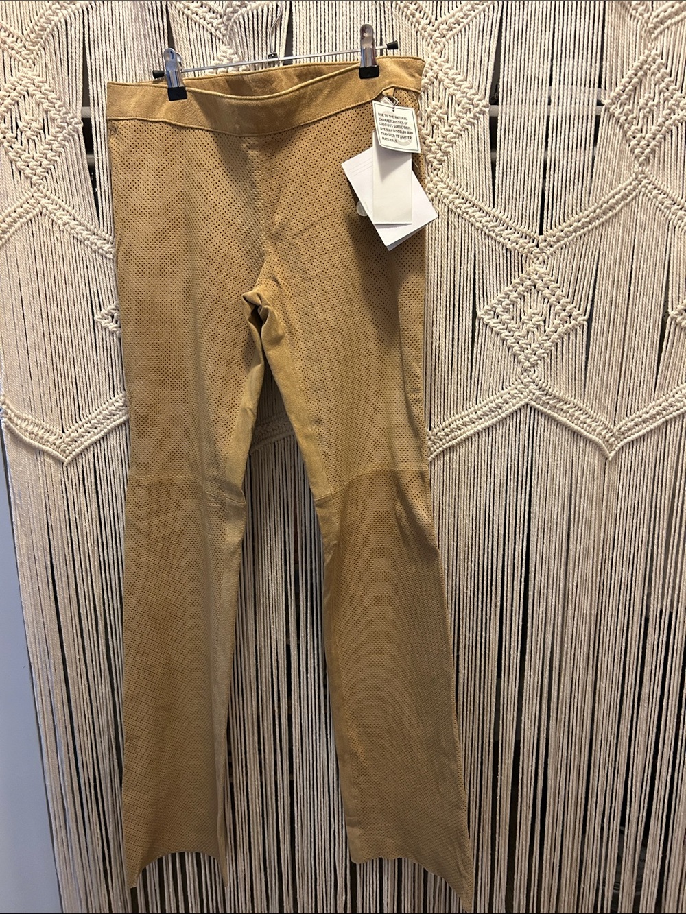 Women’s Boot Cut Suede-Look Pants in Camel